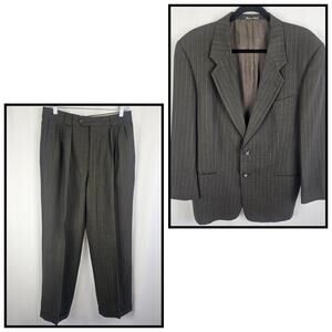 GIORGIO ARMANI MANI Vtg 90s Pinstripe Suit Italy Men's 40R 31x28.5 Timeless Lux